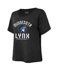 Majestic Women's Black Minnesota Lynx The Edge Premium Boxy T-Shirt