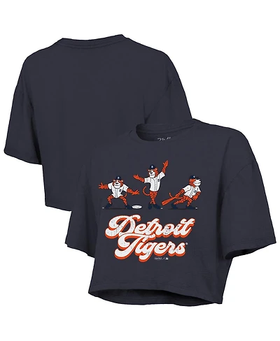 Majestic Women's Navy Detroit Tigers Boxy Crop T-Shirt