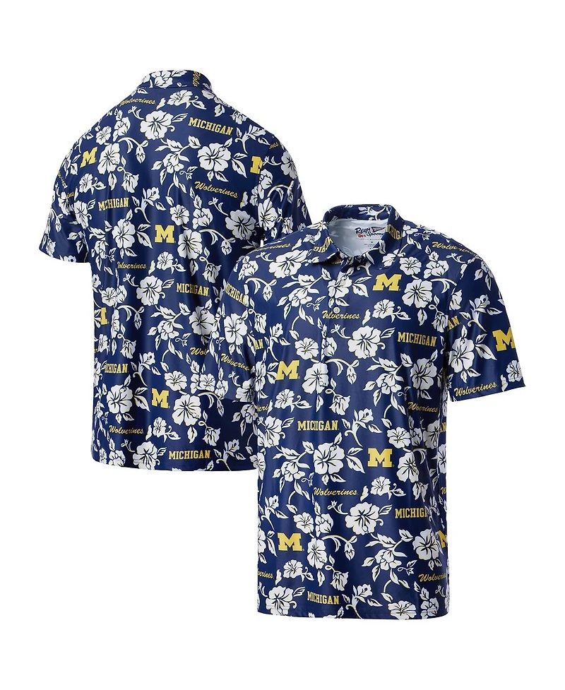 Reyn Spooner Men's Navy Michigan Wolverines Pua Performance Polo Shirt