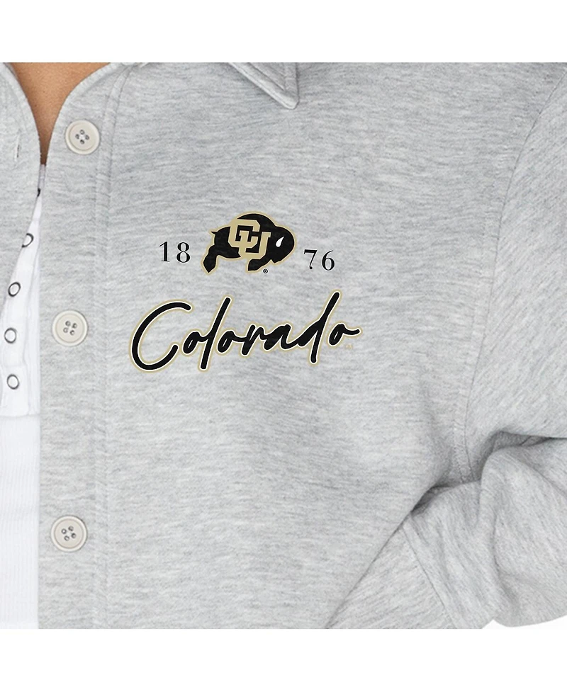 Gameday Couture Women's Ash Colorado Buffaloes Foundation Full-Button Long Sleeve Overshirt