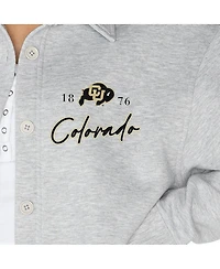 Gameday Couture Women's Ash Colorado Buffaloes Foundation Full-Button Long Sleeve Overshirt
