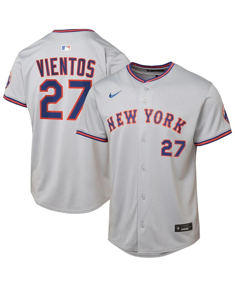 Nike Big Boys and Girls Mark Vientos Gray New York Mets Road Limited Jersey