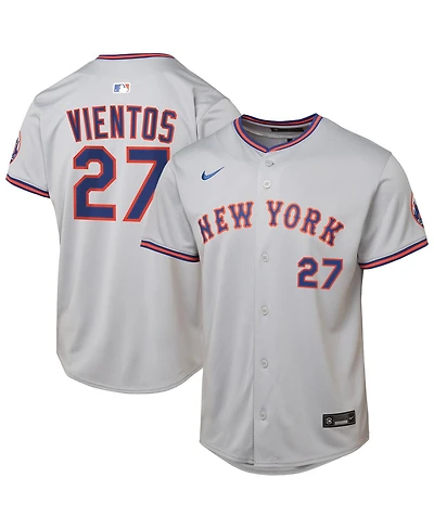 Nike Big Boys and Girls Mark Vientos Gray New York Mets Road Limited Jersey