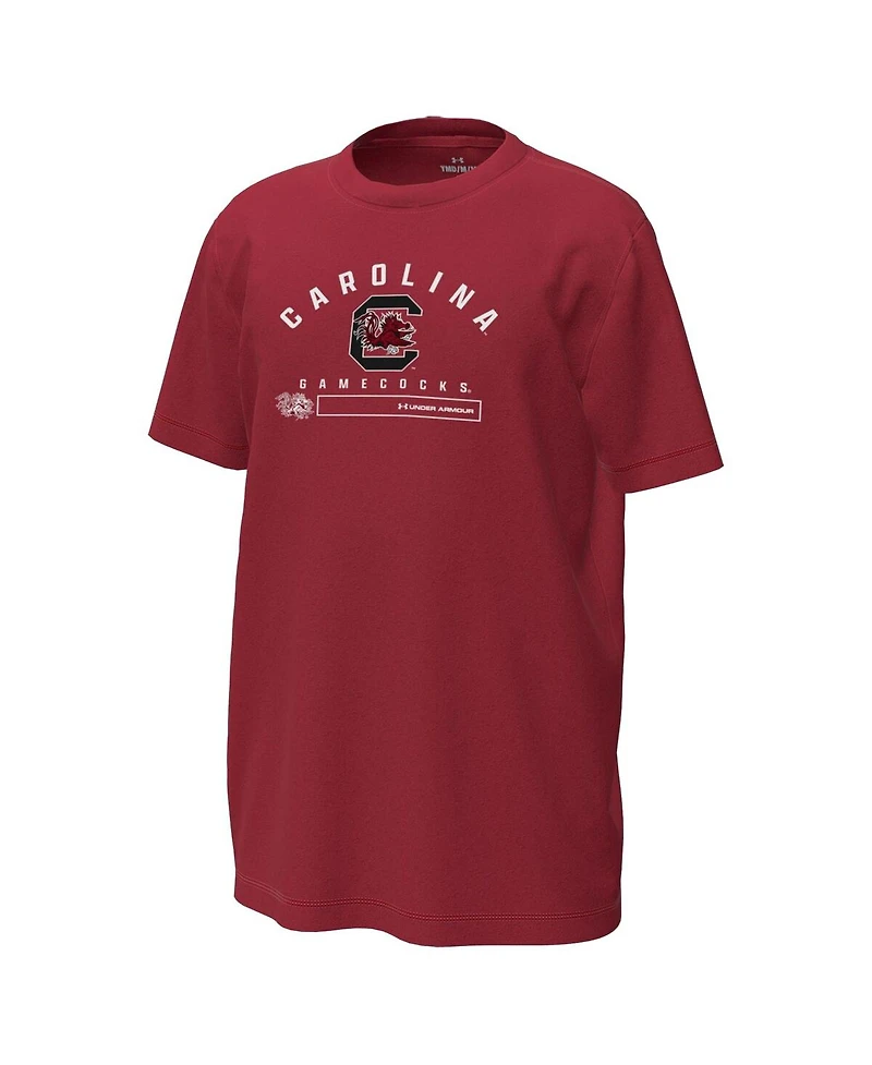 Under Armour Big Boys and Girls Garnet South Carolina Gamecocks Inline Tech Stretch T-Shirt
