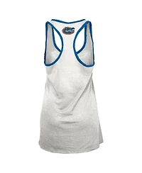 Pressbox Women's White/Royal Florida Gators Tracy Racerback Burnout Tank Top