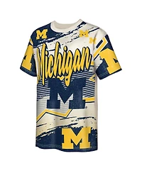 Outerstuff Big Boys and Girls Cream Michigan Wolverines Make Noise T-Shirt