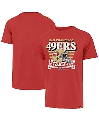 '47 Brand Men's Scarlet San Francisco 49ers Stripe Splash Franklin Throwback T-Shirt