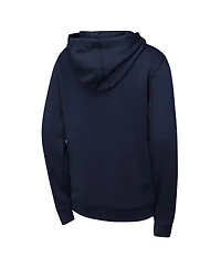 Outerstuff Big Boys and Girls Navy Cleveland Guardians Wordmark Fleece Full-Zip Hoodie