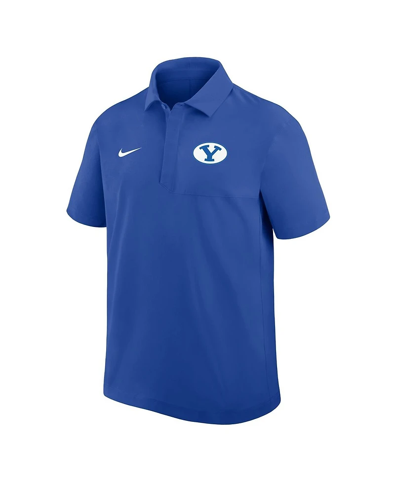 Nike Men's Royal Byu Cougars Woven Dri-fit Polo Shirt
