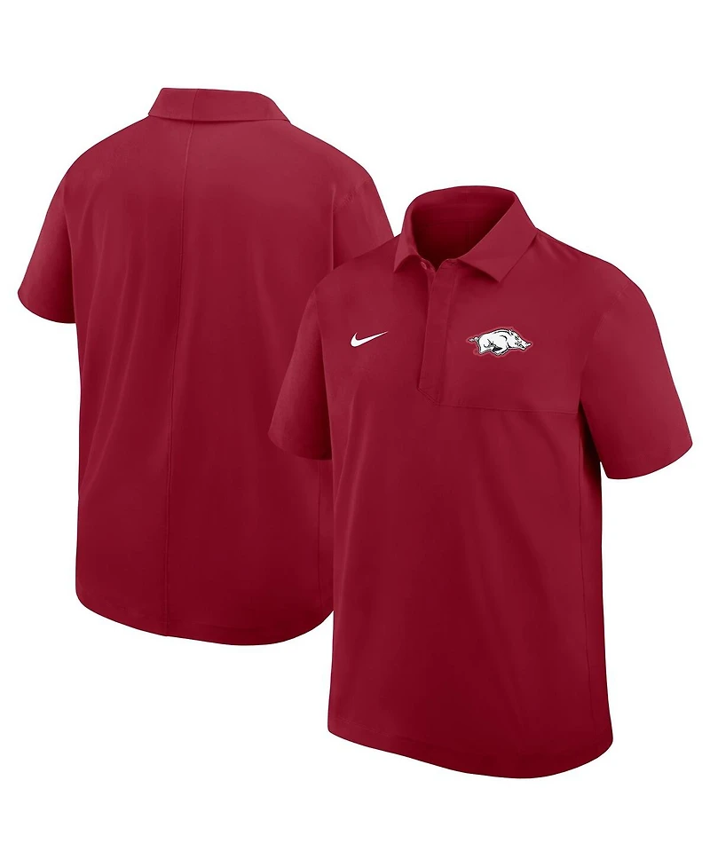 Nike Men's Cardinal Arkansas Razorbacks Woven Dri-fit Polo Shirt