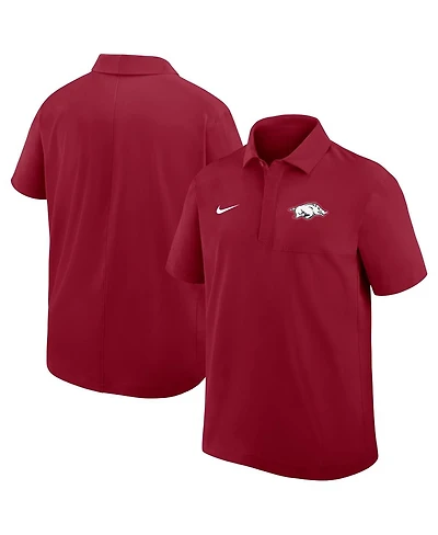 Nike Men's Cardinal Arkansas Razorbacks Woven Dri-fit Polo Shirt