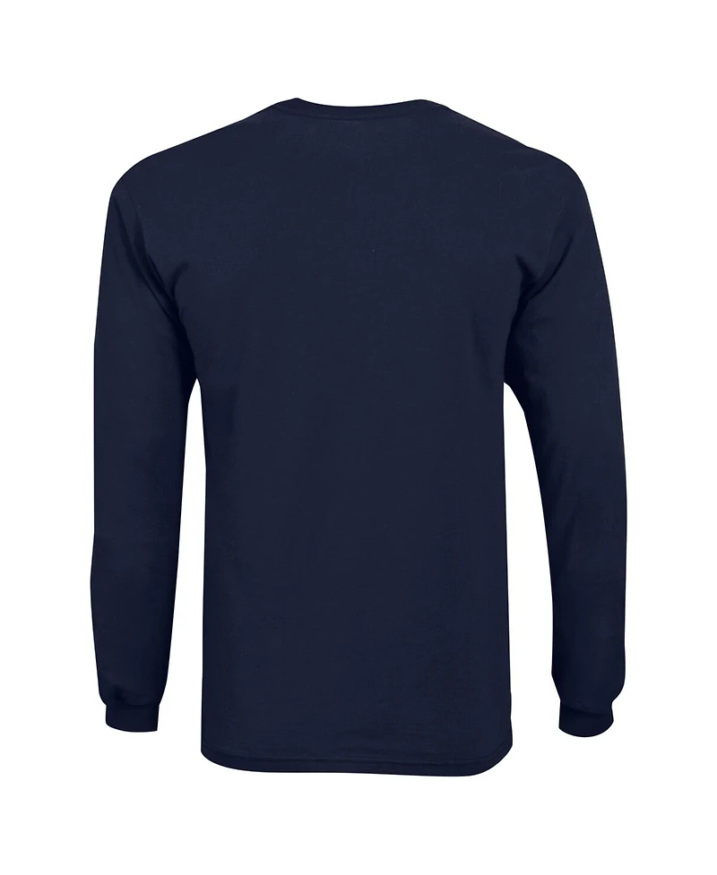 Champion Big Boys and Girls Navy Michigan Wolverines Distressed Arch Over Logo Long Sleeve T-Shirt