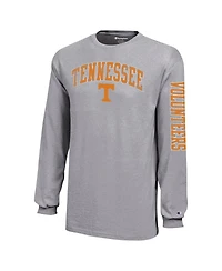 Champion Big Boys and Girls Gray Tennessee Volunteers Distressed Arch Over Logo Long Sleeve T-Shirt
