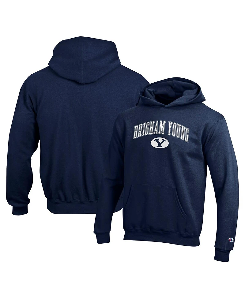 Champion Big Boys and Girls Navy Byu Cougars Campus Pullover Hoodie