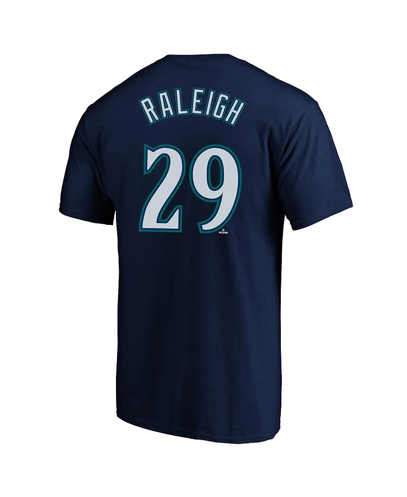 Fanatics Men's Cal Raleigh Navy Seattle Mariners Big Tall Name Number T-Shirt