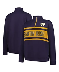 Fanatics Women's Navy/Gold Notre Dame Fighting Irish Plus Quarter-Zip Pullover