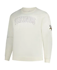 Profile Men's Cream Minnesota Vikings Big Tall Fleece Sweatshirt