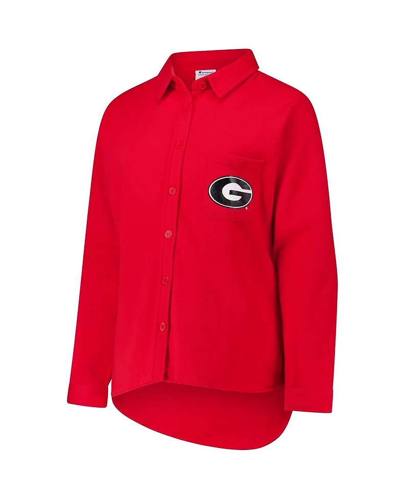 Fanatics Women's Red Georgia Bulldogs Plus Button-Up Shacket