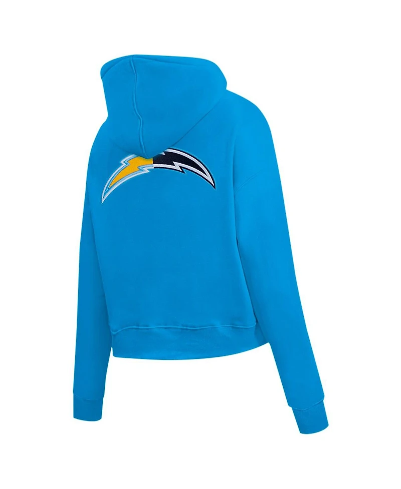 Pro Standard Women's Powder Blue Los Angeles Chargers Split Logo Full-Zip Hoodie