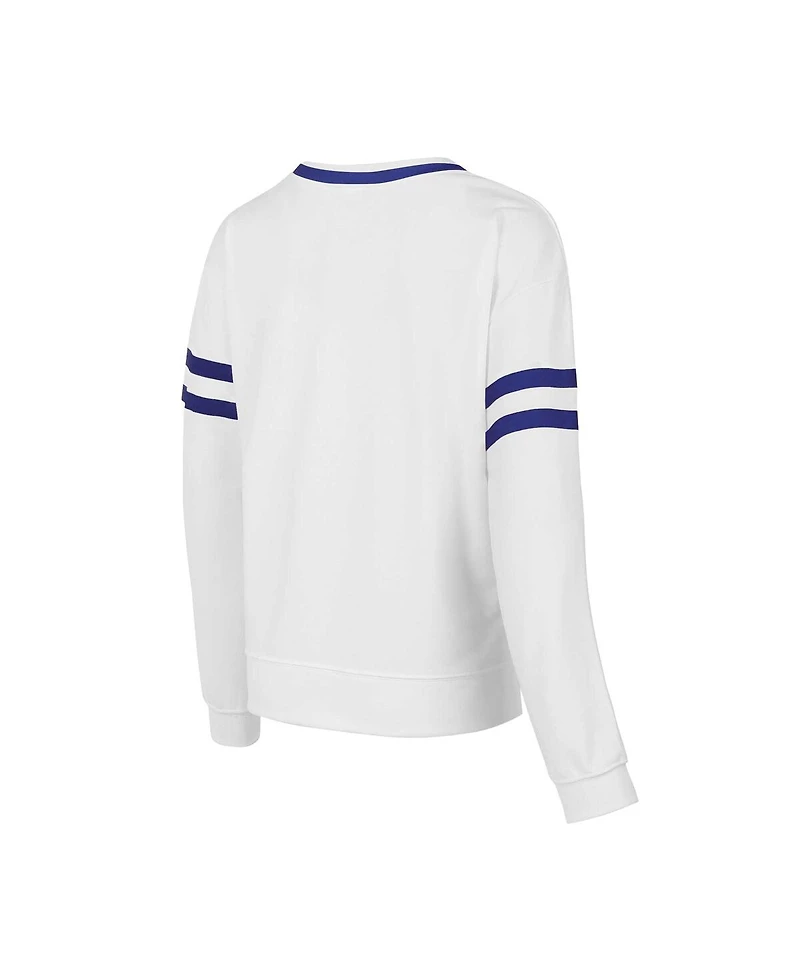 Concept Sport Women's White Florida Gators Borough French Terry Arch Over Long Sleeve Top