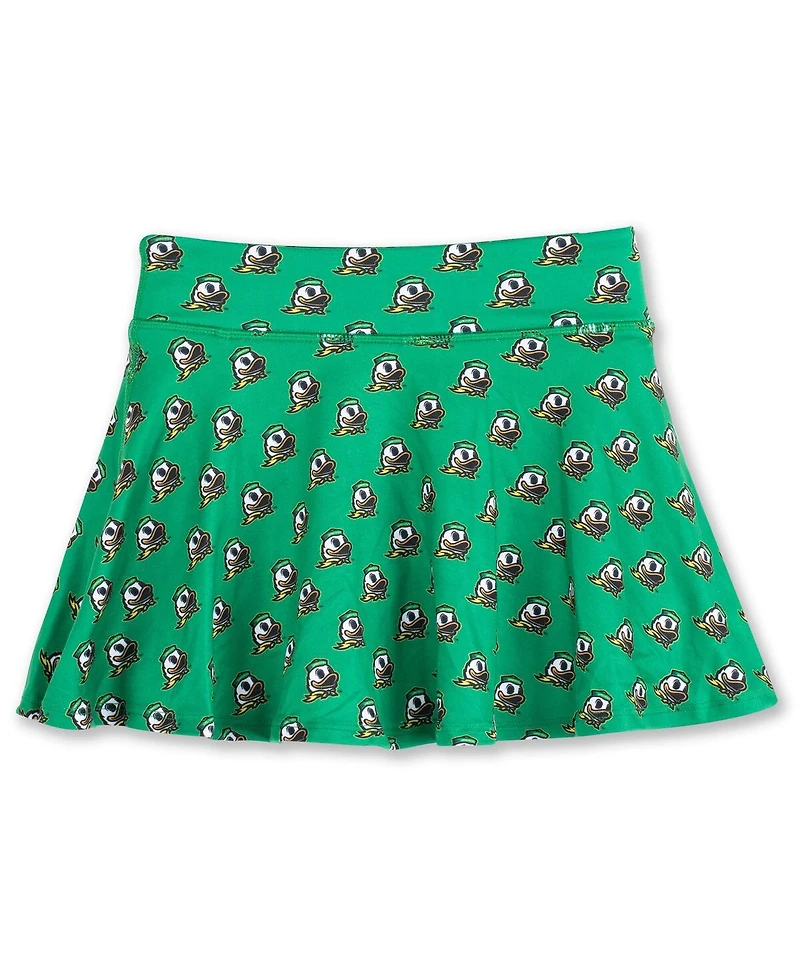 ZooZatz Big Girls Green Oregon Ducks All-Over Print Tennis Skort