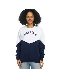 ZooZatz Women's White Penn State Nittany Lions Bestie Oversized Pullover Sweatshirt