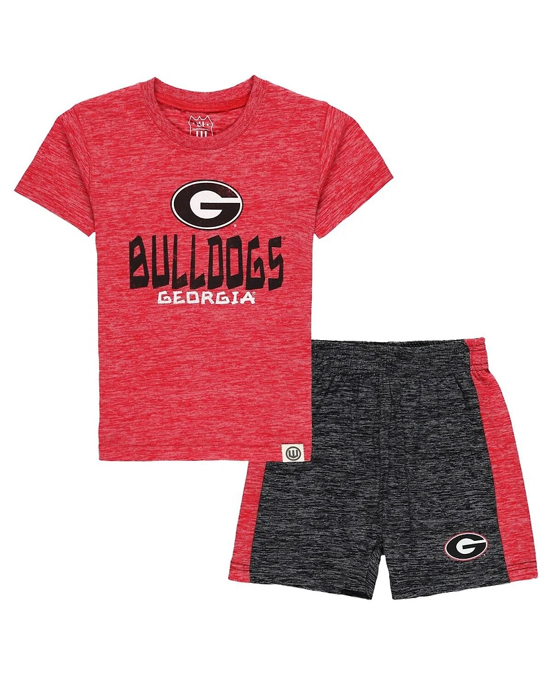 Wes & Willy 2-Piece Toddler Georgia Bulldogs Cloudy Yarn T-Shirt and Shorts Set