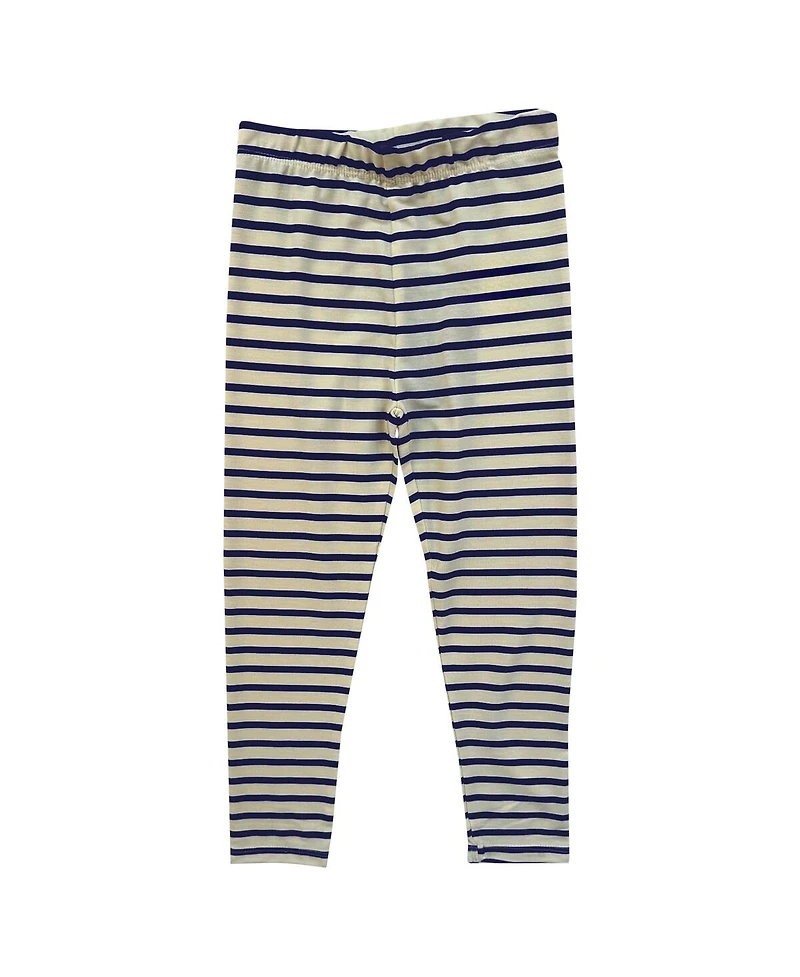 Wes & Willy Toddler 2-Piece Penn State Nittany Lions Long Sleeve Top and Striped Tri-Blend Leggings Set