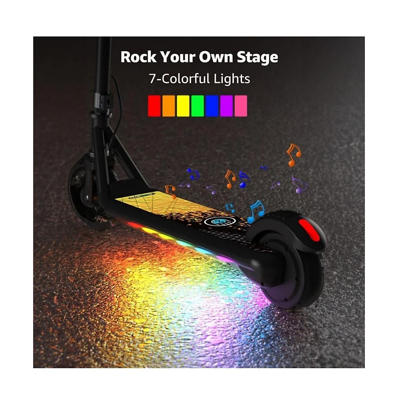 Kids' Electric Scooter with Led Display, 150W High-Power Motor, Dual Brake System