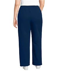 Lands' End Plus Serious Sweats High Rise Relaxed Straight Leg Pants - Set Bottom