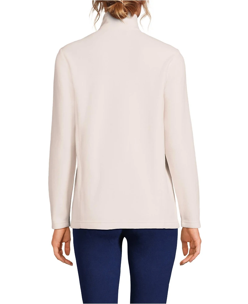 Lands' End Women's Tall Fleece Quarter Zip Pullover Jacket