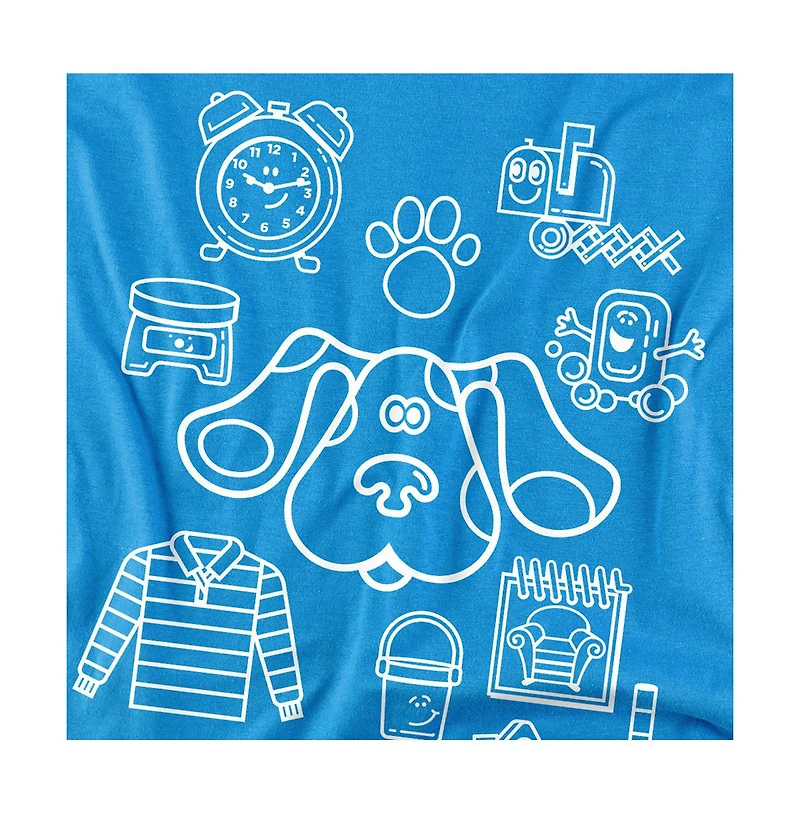 Logovision Men's Blue's Clues Icon Collage T Shirt