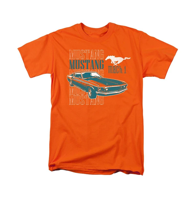 Logovision Men's Ford Mustang Mach 1 Repeat T Shirt