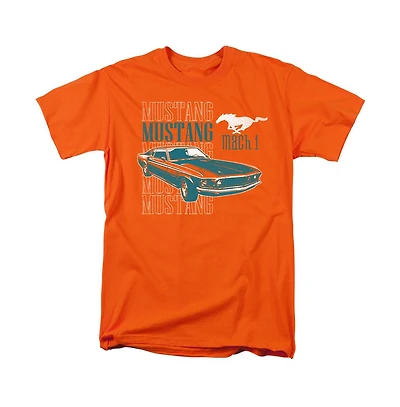 Logovision Men's Ford Mustang Mach 1 Repeat T Shirt