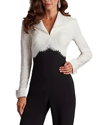 Tadashi Shoji Women's Deacon Collar Jumpsuit