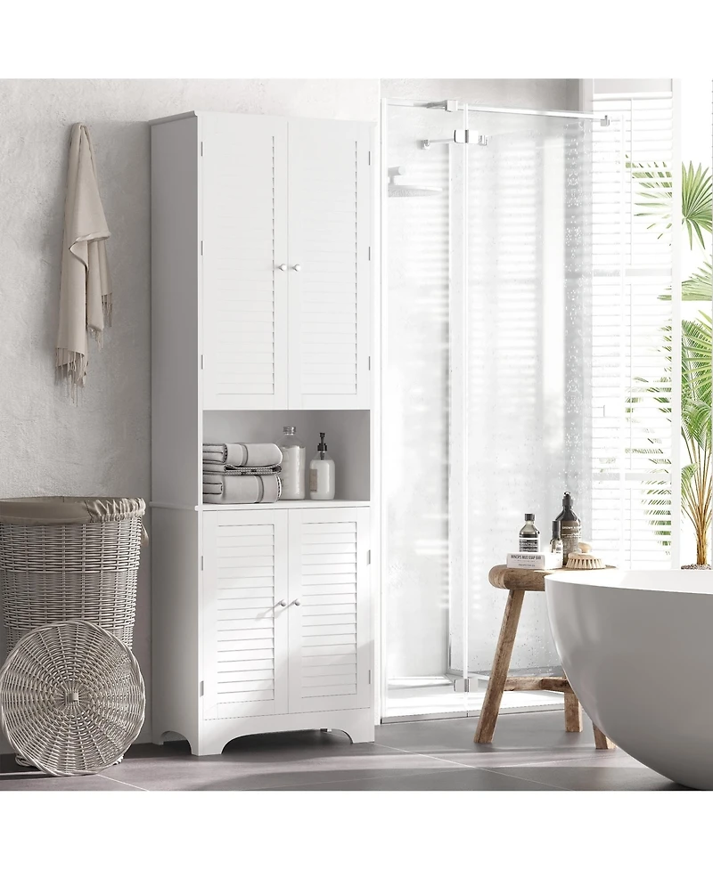 Slickblue Bathroom Storage Cabinet Wall-Mount with Mirror for Toiletries