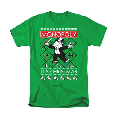 Logovision Men's Monopoly It's Christmas Ugly Sweater T Shirt