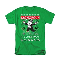 Logovision Men's Monopoly It's Christmas Ugly Sweater T Shirt