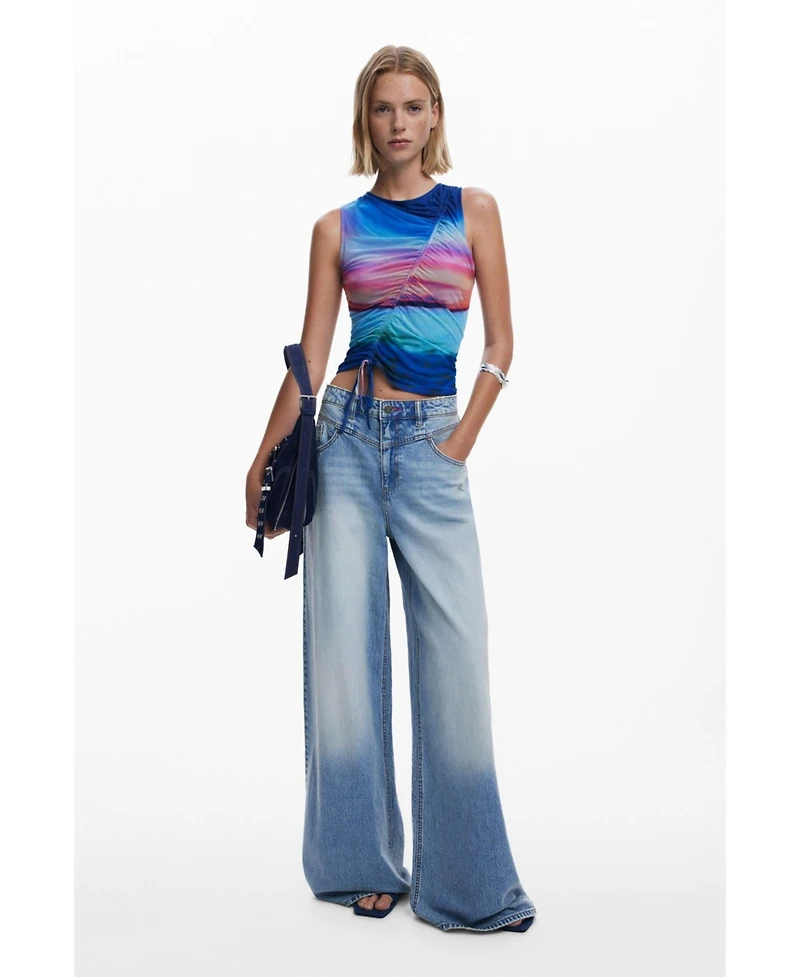 Desigual Women's Wide leg denim trousers