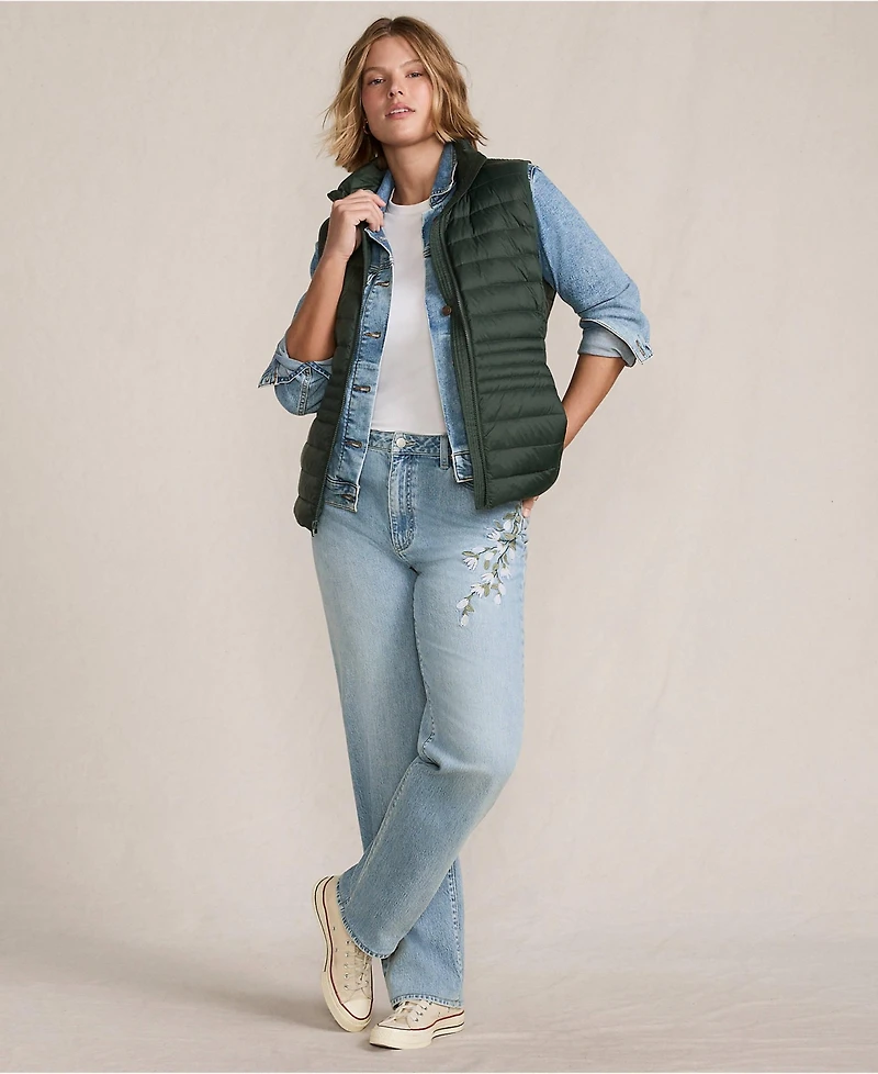 Lands' End Women's Plus Wanderweight Packable Down Vest