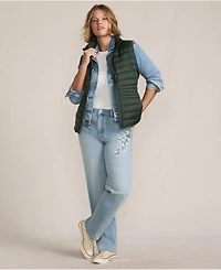 Lands' End Women's Plus Wanderweight Packable Down Vest