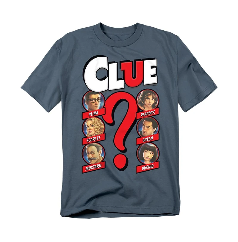 Logovision Men's Clue Modern Logo and Characters T Shirt