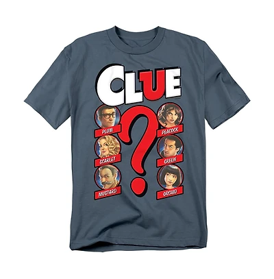Logovision Men's Clue Modern Logo and Characters T Shirt