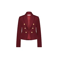 The Noli Shop Womens Gabrielle Double Breasted Blazer - Merlot