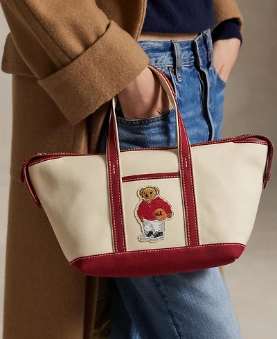 Polo Ralph Lauren Women's Bear Canvas Mini Shopper Tote