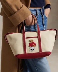 Polo Ralph Lauren Women's Bear Canvas Mini Shopper Tote