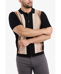 Spring + Mercer Men's Stripe Polo Sweater