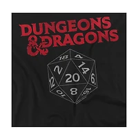 Logovision Men's Dungeons & Dragons Black D20 T Shirt