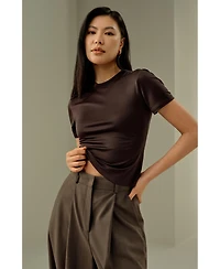 Lilysilk Women's Slim Fitted Silk Jersey Tee