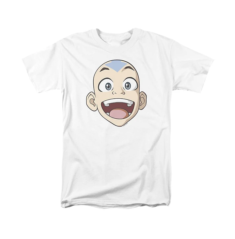 Logovision Men's Classic Avatar The Last Airbender Big Aang Face T Shirt